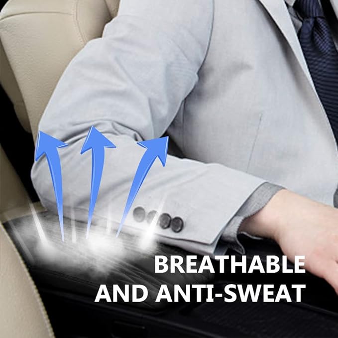 2025 Upgrade Universal Style Memory Cotton Car Armrest Box Pad, New Leather Car - Image 6