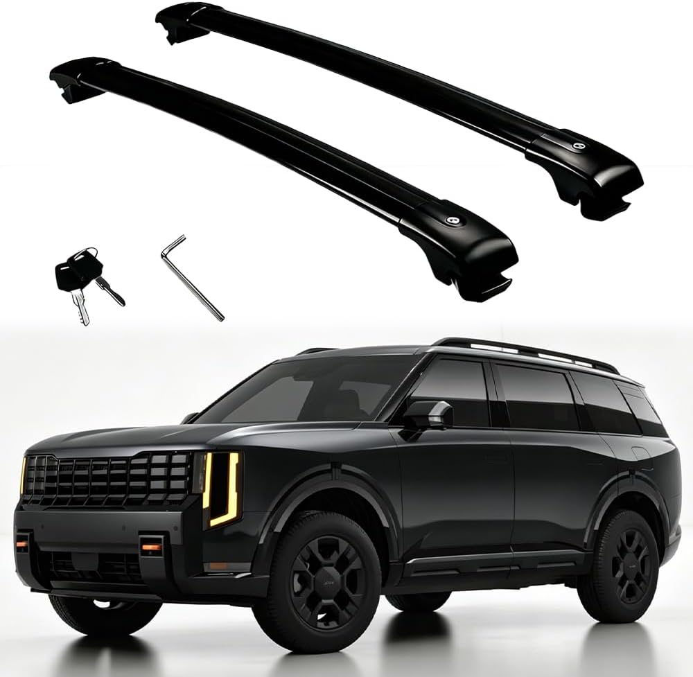 2Pcs Roof Bars Fit for KIA Telluride 2027 X-Line/X-Pro Aluminum Alloy Side Bars Cross Rails Roof Rack Luggage Carrier(Only for X-Line/X-Pro Version)