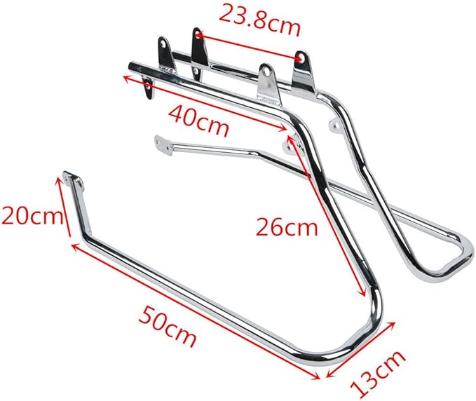 XFMT Motorcycle Hard Saddle bags Trunk W/Conversion Bracket Mount Kit Fit - Image 5
