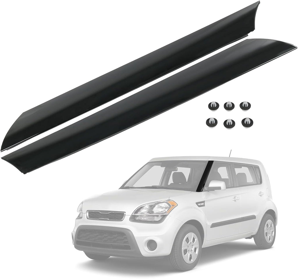 A-Pillar Windshield Molding Trim Kit Outer Trim Set Replacement for Kia Soul 2010 2011 2012 2013 (Left & Right) 86180-2K500,86170-2K500