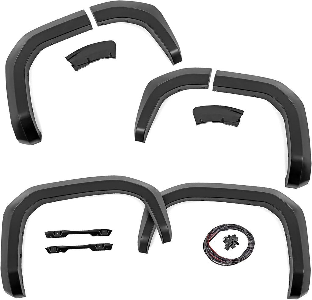 Rough Country Sport Fender Flares for Toyota 4Runner (2025-2026) - 1.75" Tire Coverage, 5.75" Height, UV-Resistant ABS, Paintable Matte Black