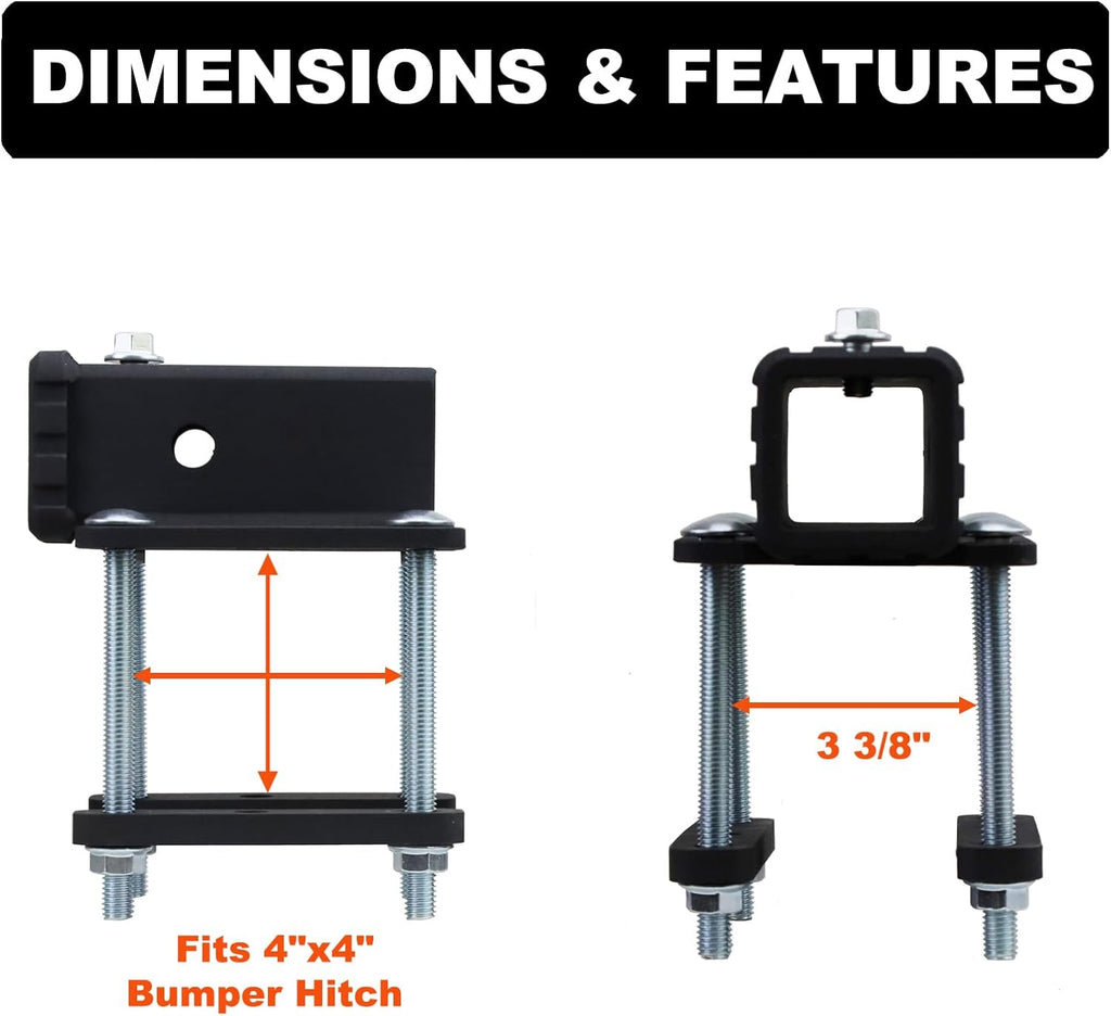 RV Bumper Hitch Receiver with Hitch Cover, Fits Various Beams