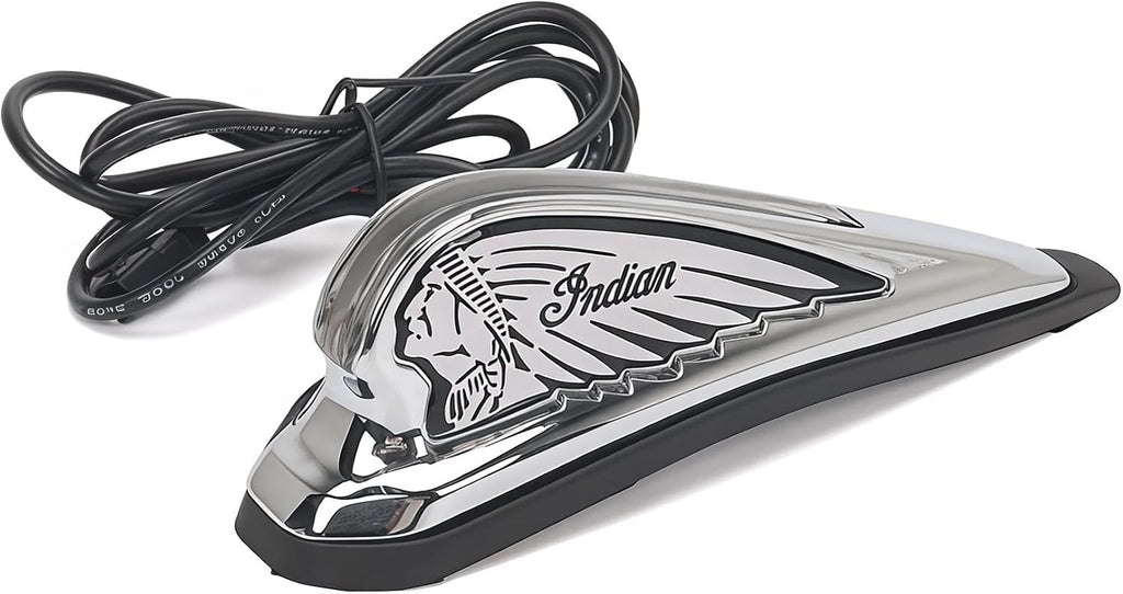 Front Fender Tip LED Headdress Light Aluminum Motorcycle Accent Running Lamp Compatible with Indian Challenger Roadmaster Pursuit Chieftain Limited Dark Horse 2020-2025(Black)
