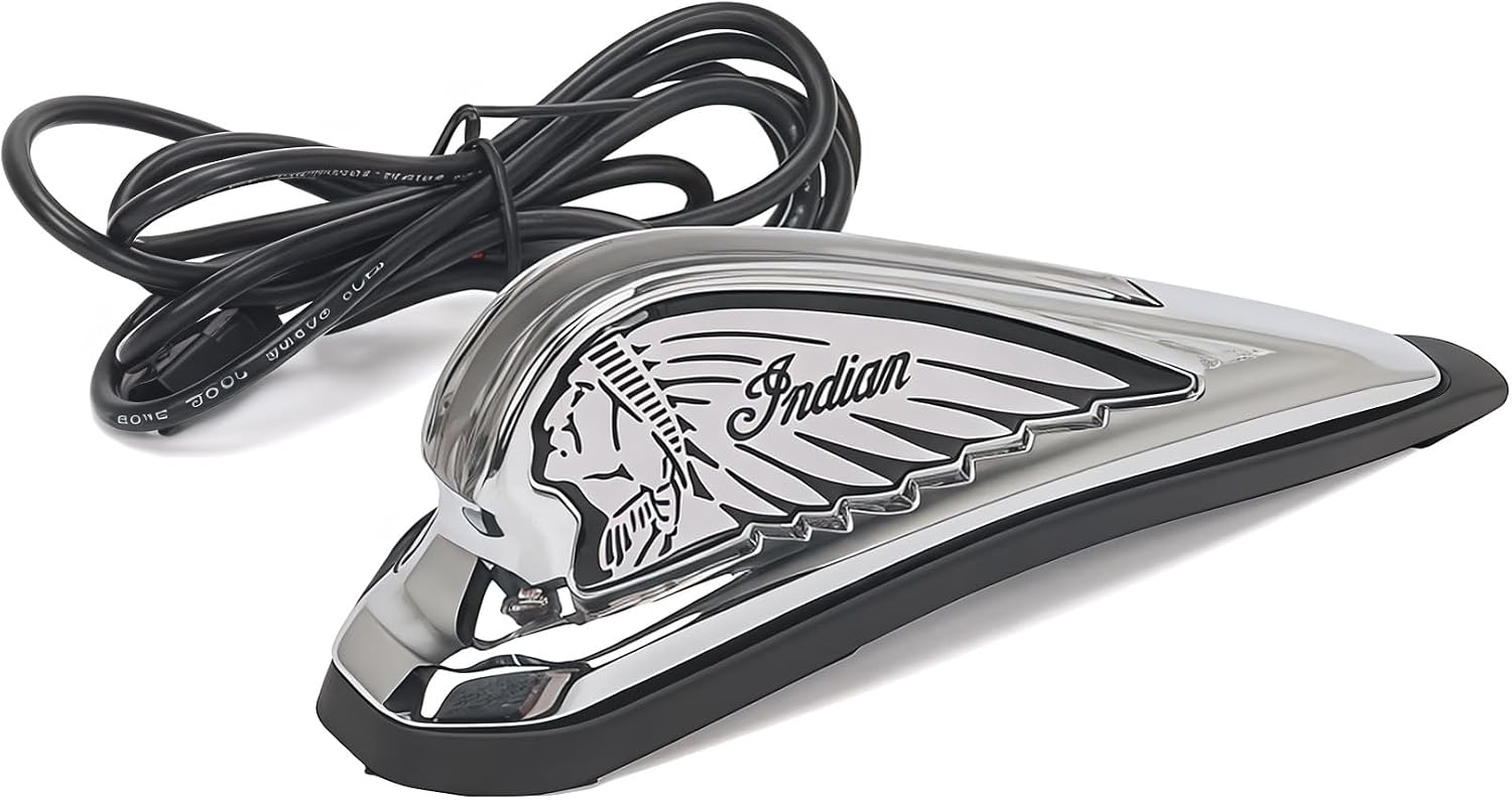 Front Fender Tip LED Headdress Light Aluminum Motorcycle Accent Running Lamp Compatible with Indian Challenger Roadmaster Pursuit Chieftain Limited Dark Horse 2020-2025(Black)