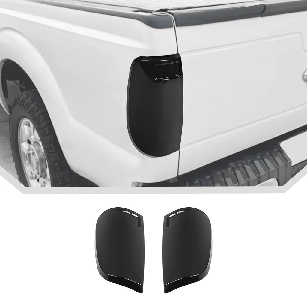 JeCar Tail Light Cover for 2008-2016 Ford F250/F350/F450/F550 - Smoked Tail Lamp Cover Trim Guards Exterior Accessories