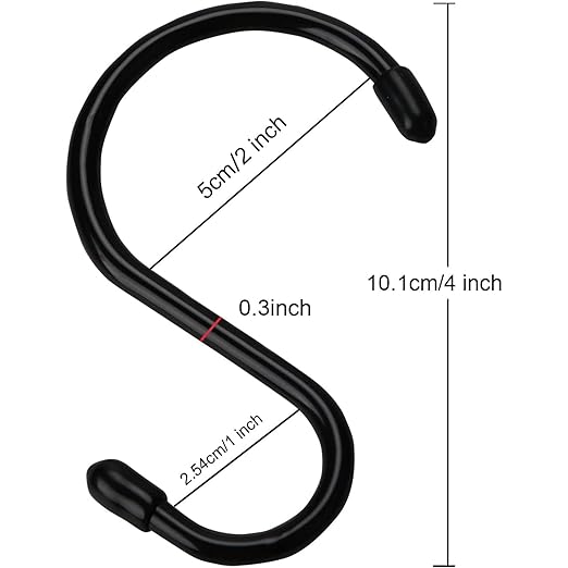 24 Pack 4 inch Large Vinyl Coated S Hooks - Image 3