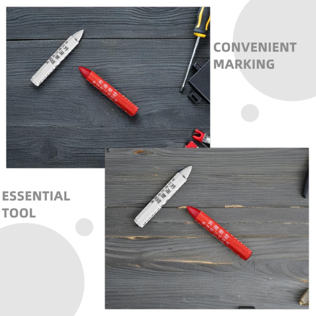 Sewroro 20pcs Car Tire Marking Pens Waterproof Wax Crayons Easy to Use for Quick Tire Repair Marking on Cars and Motorcycles Versatile