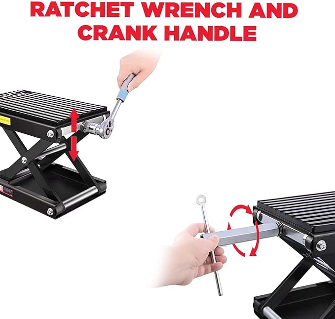 CXRCY 1200 LBS Motorcycle Lift Scissor Jack Black Upgraded Dirt Bike ATV - Image 7