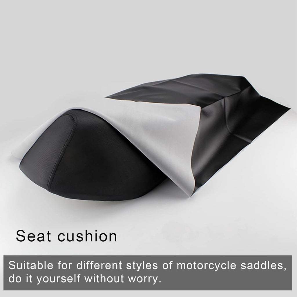 Minho Motorcycle seat Cover ATV seat Covers Neoprene seat Covers Moped Moto Accessories Material Universal Waterproof Elastic Leather Scooter Seat Cover, Seat Protector DIY with 80pcs Thumb Tack
