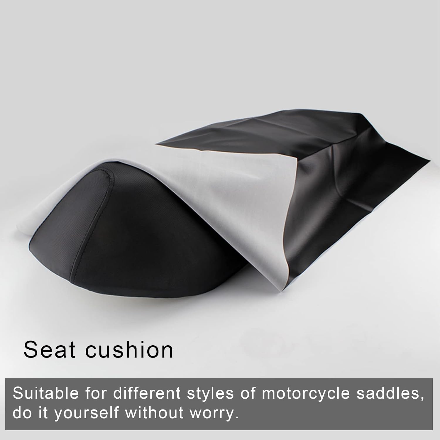 Minho Motorcycle seat Cover ATV seat Covers Neoprene seat Covers Moped Moto Accessories Material Universal Waterproof Elastic Leather Scooter Seat Cover, Seat Protector DIY with 80pcs Thumb Tack