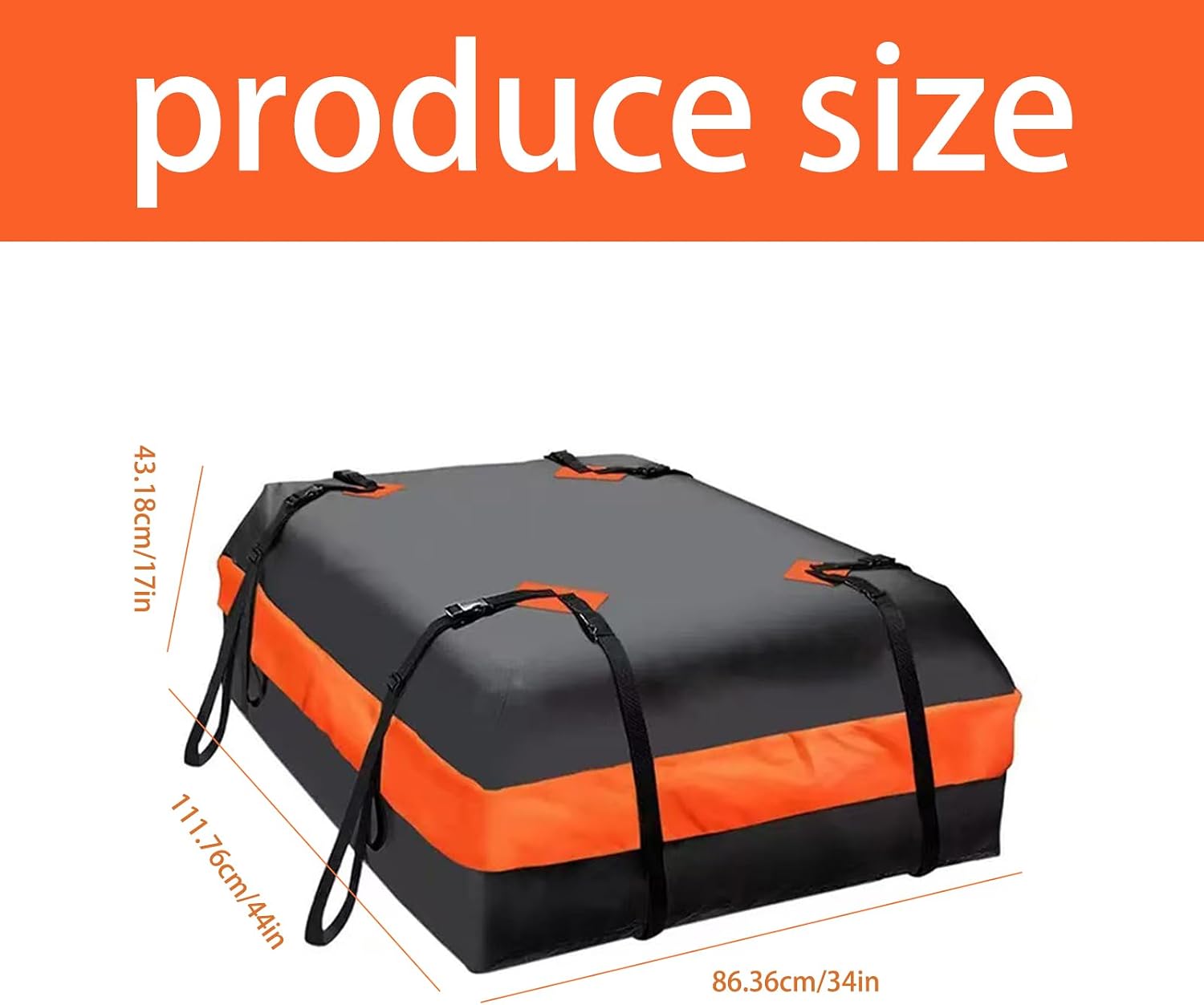 Car Roof Bag, Heavy Duty Rooftop Cargo Carrier for Travel Camping