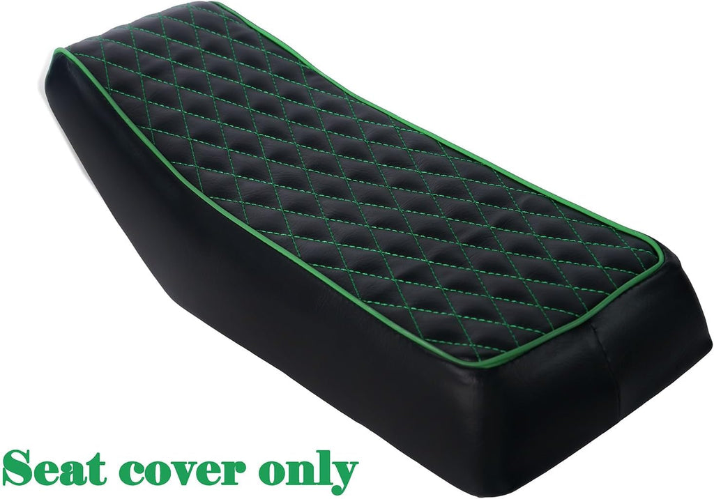 JMCHstore Green Diamond Stitch Retro Mini bike Seat Cover for Monster Mega Moto MMB80 80cc MMB105 105cc, For Coleman Realtree RB100 RT100 Mini Bike Cushion Replacement parts