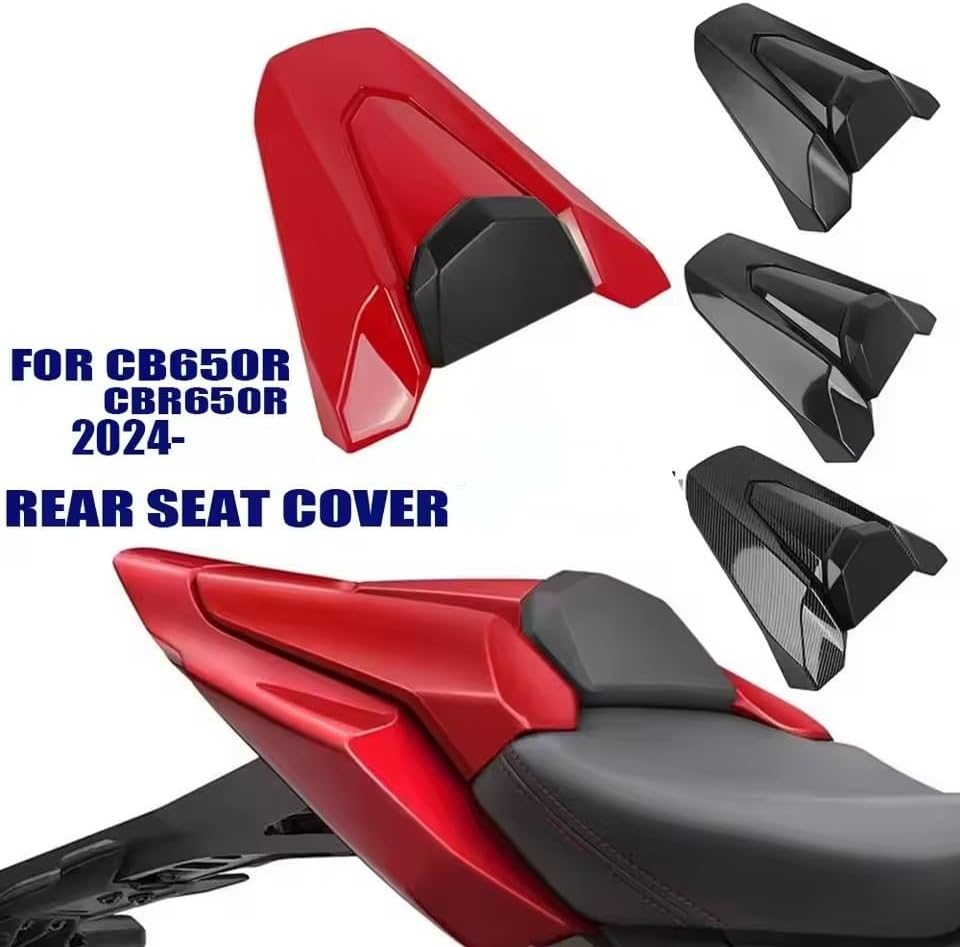 Rear Seat Cowl For Honda CBR650R CB650R CBR 650R 2024 2025 2026 Motorcycle Fairing Pillion Rear Passenger Seat Cover Motorcycle Rear Seat Cover Rear Tail Cover Fairing Pillion Cowl (Matte Black)