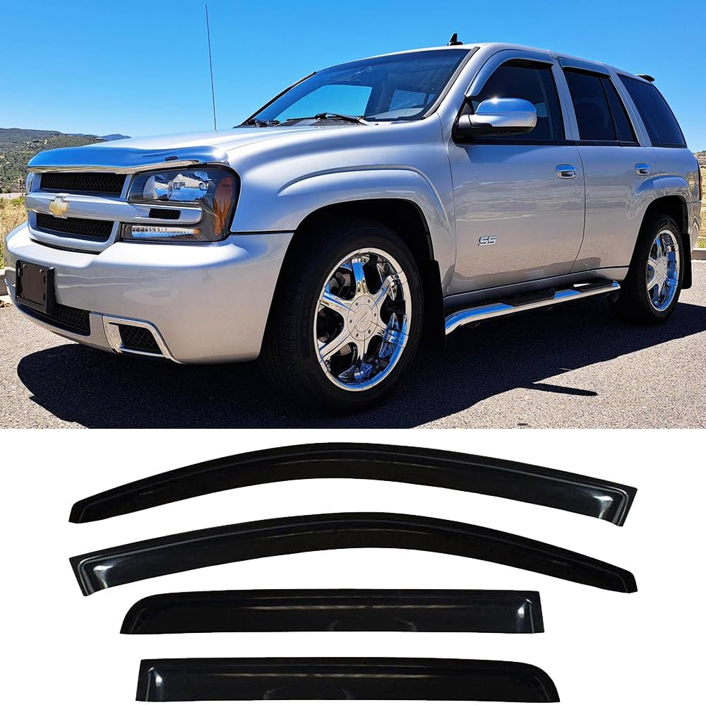 94733 Side Window Wind Deflector, Dark Smoke Window Visor fit