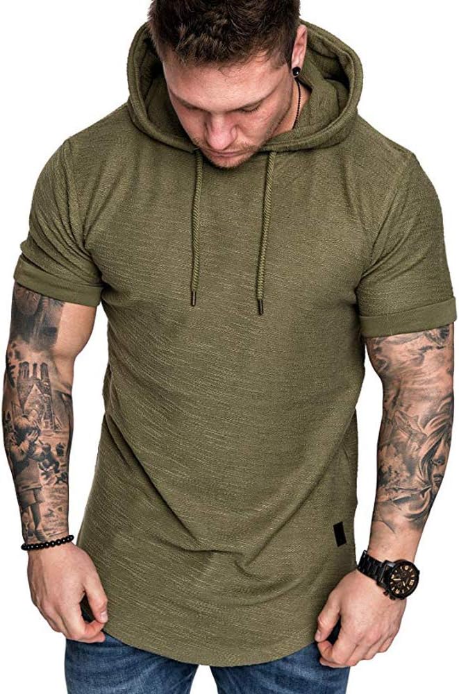 Lexiart Mens Fashion Athletic Hoodies Sport Sweatshirt Solid Color Fleece - Image 3