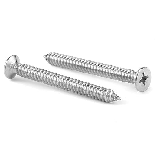 #8 x 1-3/4" Wood Screw 100Pcs 18-8 Stainless Steel Screws Flat Head Phillips by SGTZH
