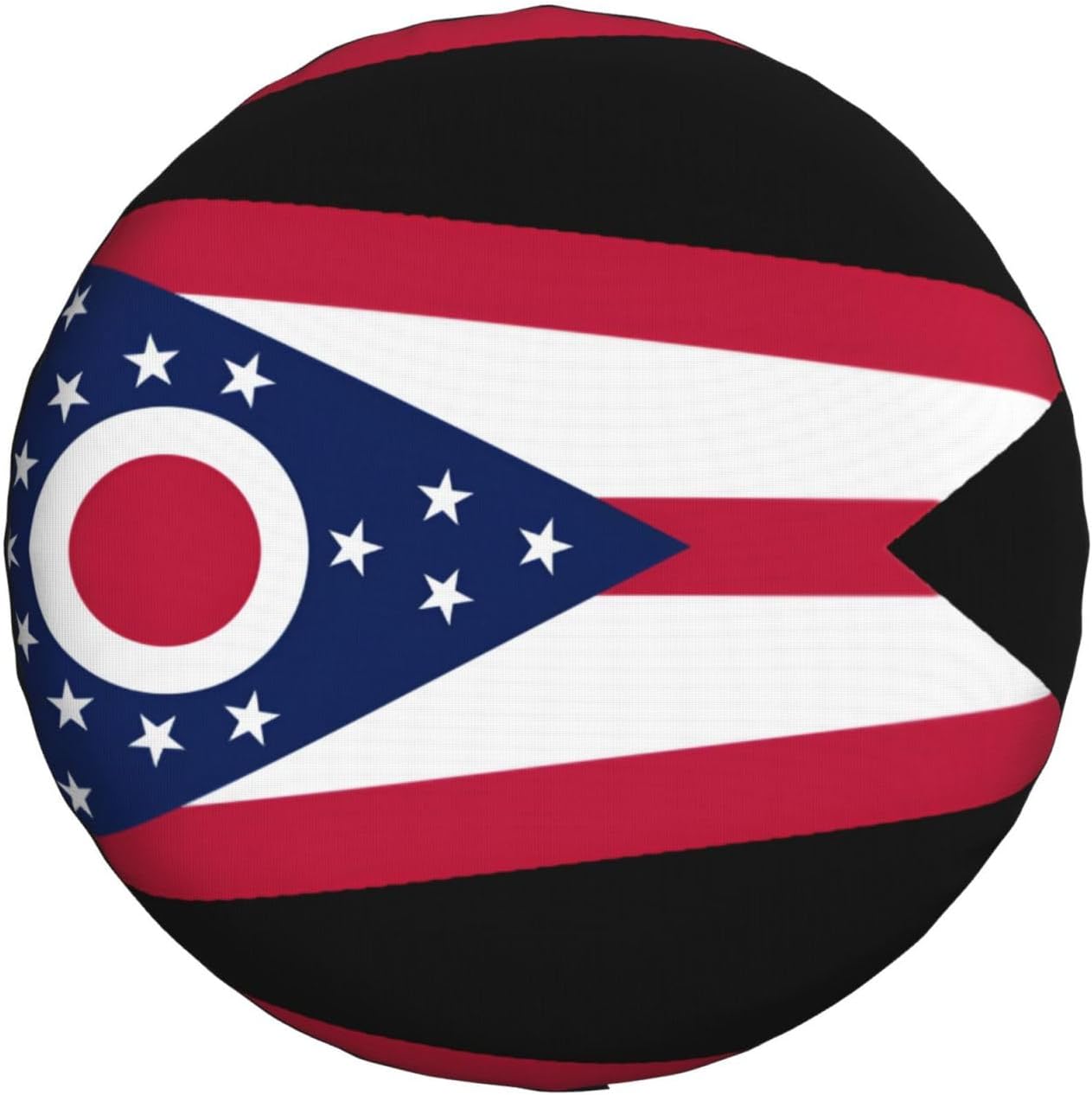 Ohio State Flag Print Universal Spare Tire Cover for RV, Jeep | Wheel Protector Fits Rv, Trailer, Jeep, Shield Tires From Sun, Dirt And Rain For Outdoor Storage