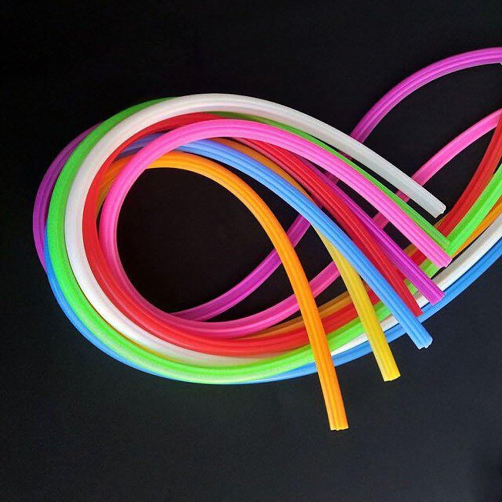 12mm Width Bendable Silicone Tube – Separated Neon LED Channel Cover, Outdoor Word Signs & Archways, 1m DIY Lighting Strip(White)