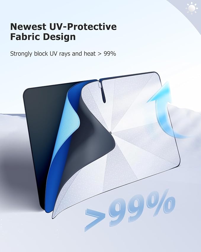 2025 Upgrade Car Windshield Sun Shade Windshield Sunshade Umbrella Protect Car - Image 3