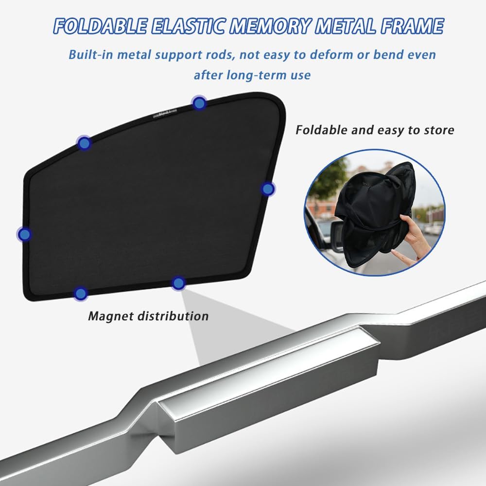 Car Window Sun Shade Custom Fit for VW Golf 7 2013-2020, Magnetic Car Window Shade, Allows Window Roll Down, Enhances Privacy, Easy Install,B Rear Side Window