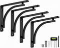 classic black heavy duty shelf brackets 8 inch, main product view