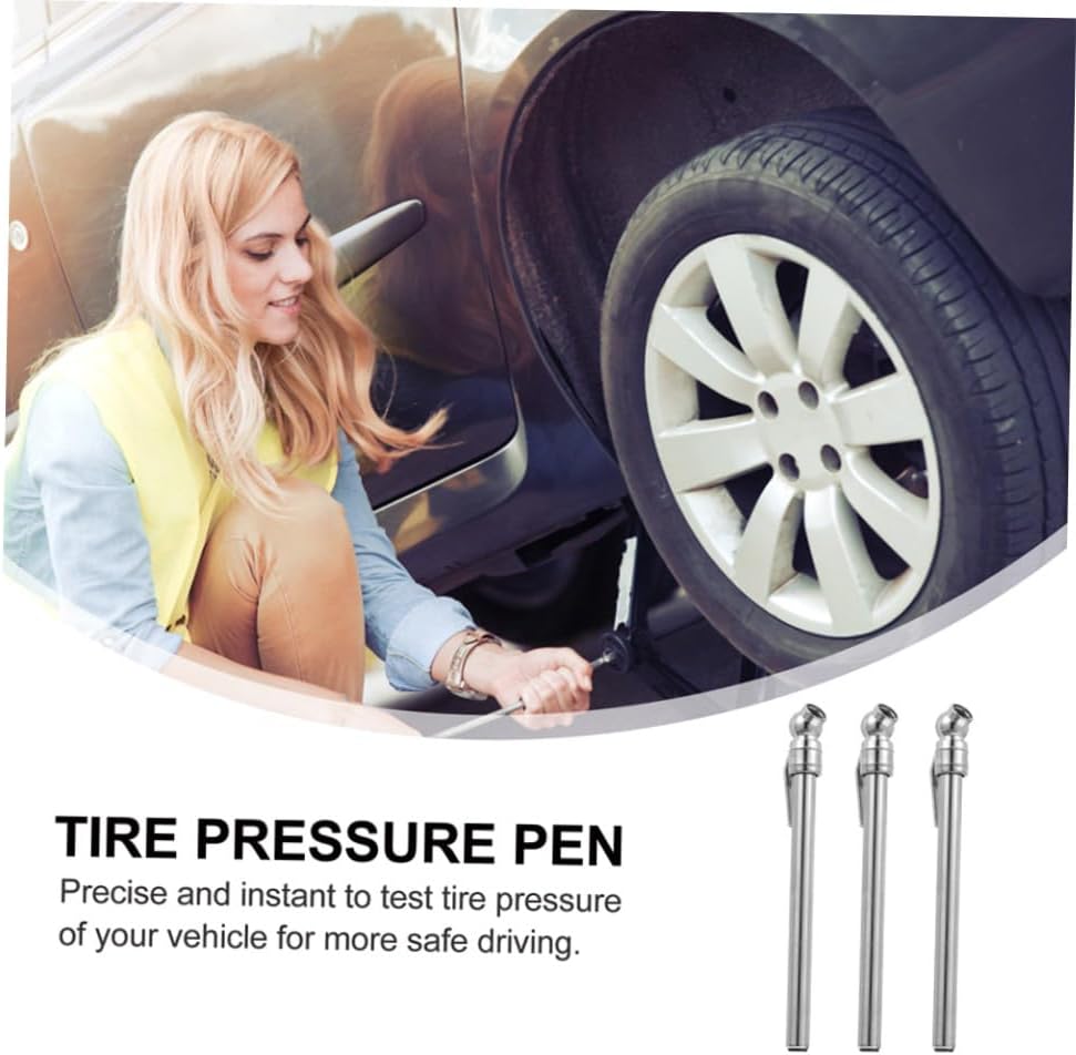 5pcs Car Tire Pressure Pen Tire Tread Gauge Heavy Duty Compatible Portable