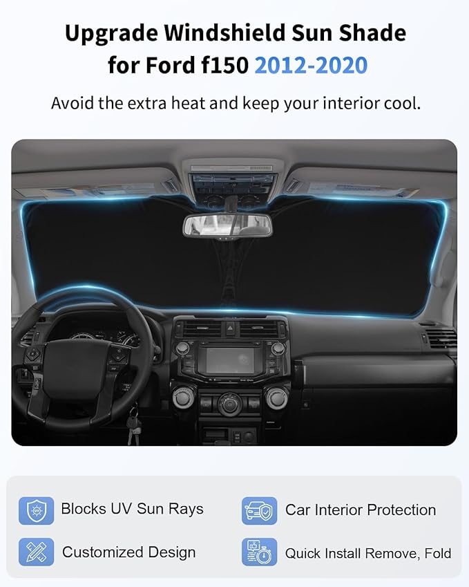 for F150 Car Windshield Sun Shade - Image 3