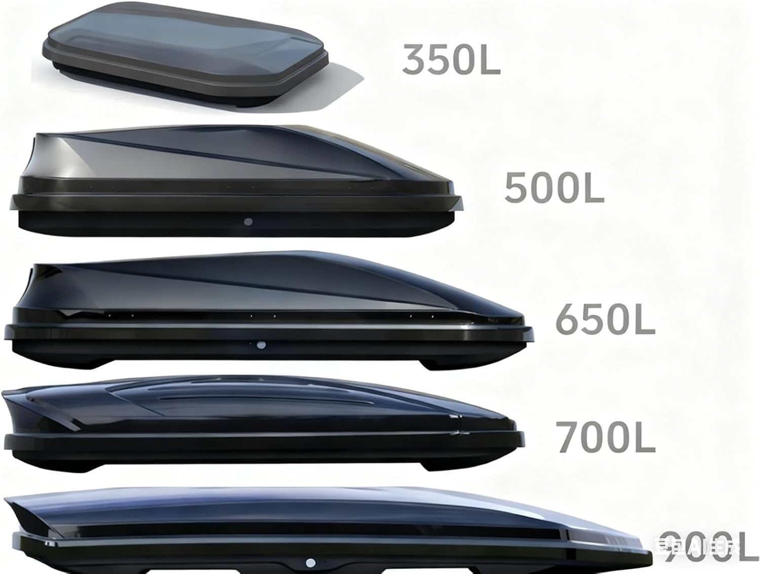 Premium Car Roof Box 700L Heavy Duty Universal Lockable Roof Box Compatible with SUV Vehicle Storage(Black)