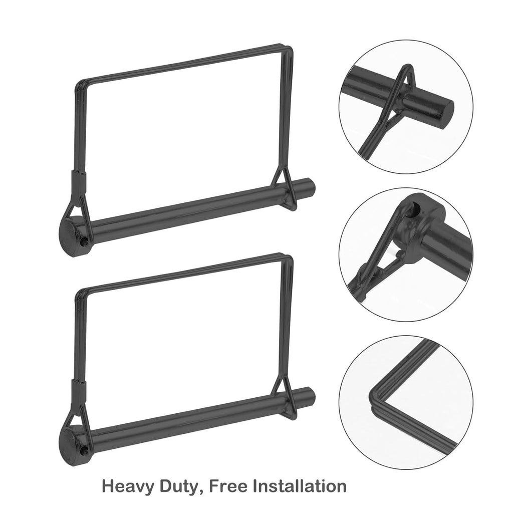 Teuleego 2 Pack 5/16 x 4 Inch Black Trailer Hitch Pin – Heavy Duty Steel Hitch Lock Pin for Towing Coupler, Quick Release PTO Locking Pin, Utility Drawbar Clip, Tractor Tow Hitch Hardware Pin