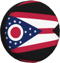Ohio State Flag Print Universal Spare Tire Cover for RV, Jeep | Wheel Protector Fits Rv, Trailer, Jeep, Shield Tires From Sun, Dirt And Rain For Outdoor Storage