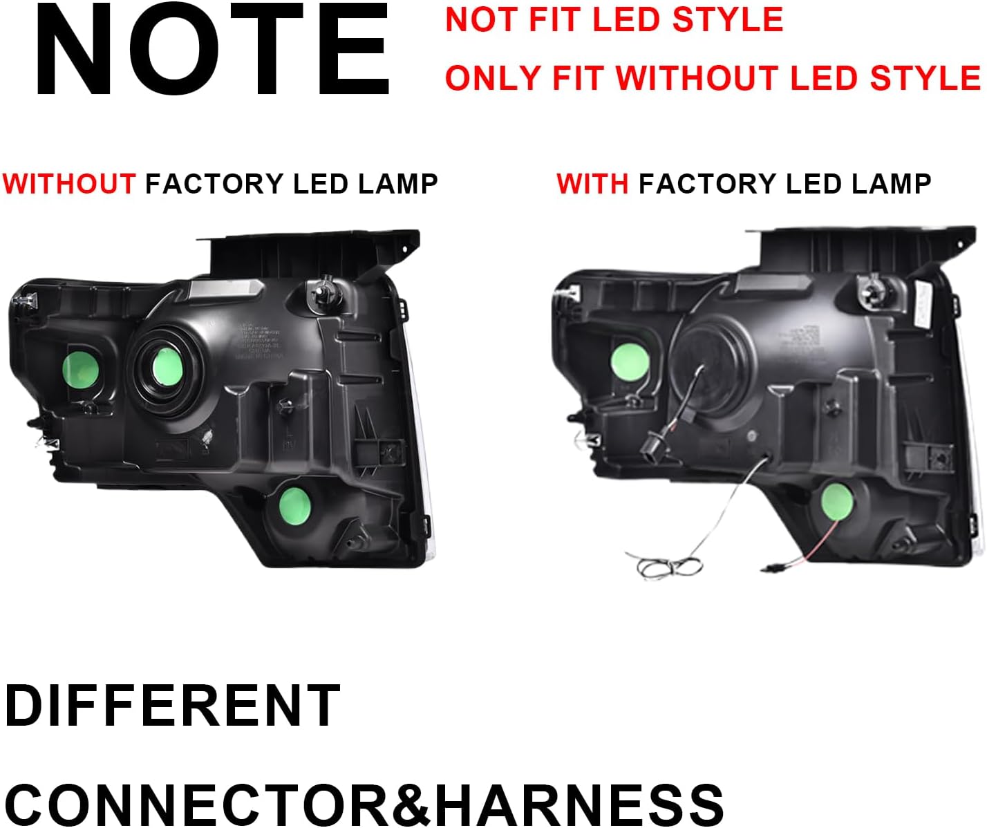 PIT66 Headlight Headlamp Assembly Compatible with Ford F150 2009 2010 2011 2012 2013 2014 faros delanteros (Clear Lens Chrome Housing Clear Reflector, Basic Style)