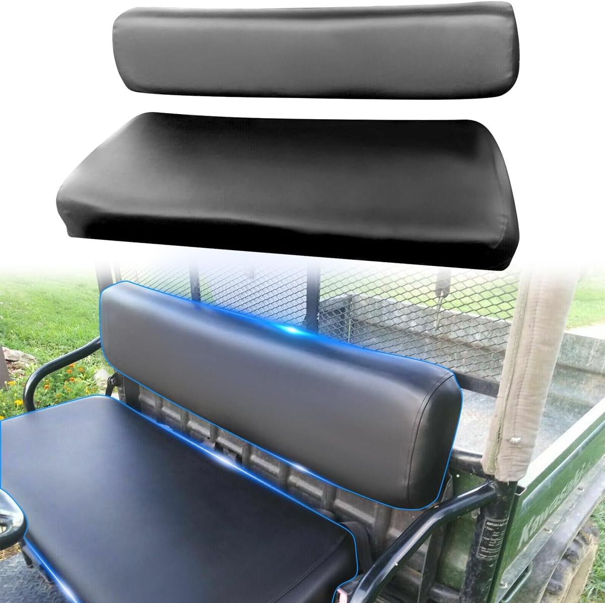 Front Bench Seat Cover Replacement for 1993-2008 Kawasaki Mule 2500 2510 3000 3010