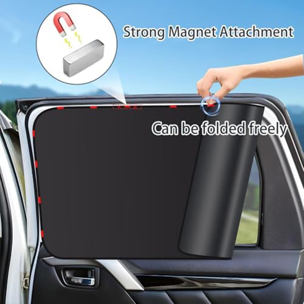 Car Side Window Sun Shades for Honda Prologue 2024–2025 2026 BEV3, Automotive Privacy Screen Heat Shield Sun Glare Blocker Window Blinds Vehicle Interior Accessories,Black