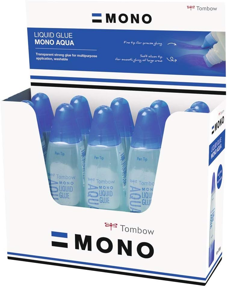 tombow pt-wtc-10p liquid aqua glue extra strong with shown in use