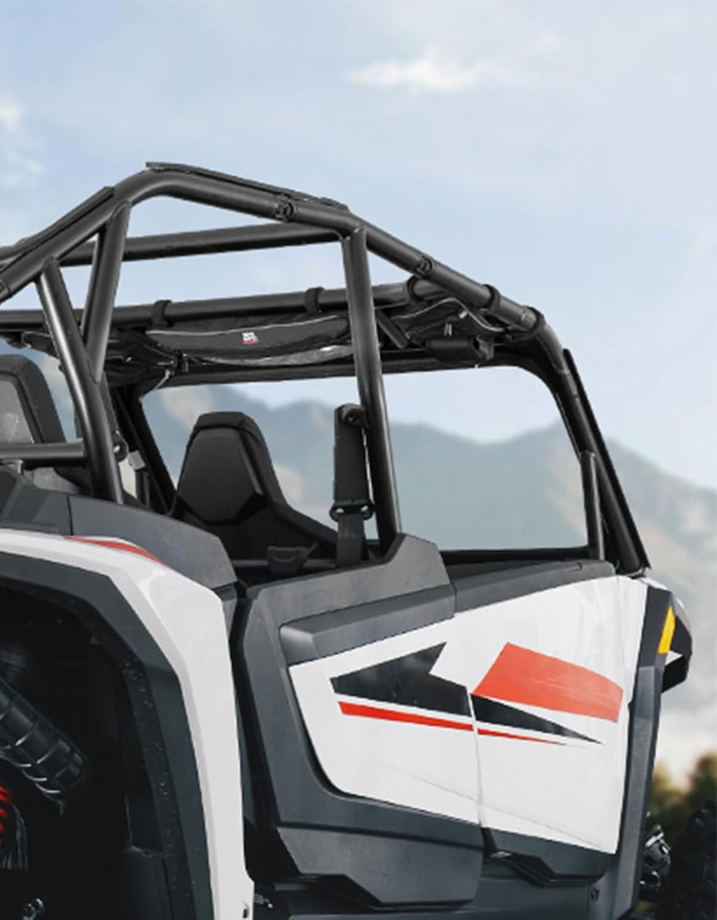 KEMIMOTO UTV Roof Bag Compatible with 2024-2026 Polaris RZR XP1000/XP4 1000 | Large Capacity, 1680D, Water-resistant, Touch Screen Clear Pocket, Multiple Categorized Pockets