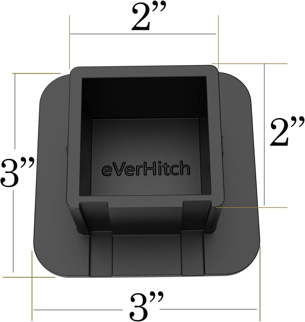 2" Black American Flag Hitch Plug Cover for 2 Inch Receiver, Heavy Duty Rubber Trailer Hitch Cover for Trucks, SUV, Tow Hitch Receiver Plug, No Pin Needed (Fit 2" receivers)