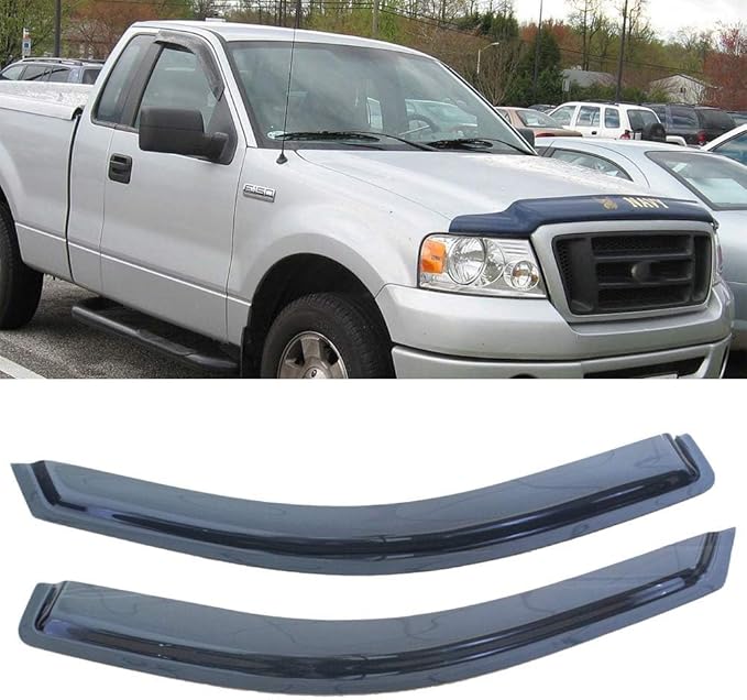 2pcs Outside Mount Style Sun Rain Guard Durable Side Window Wind Deflectors by Deebior