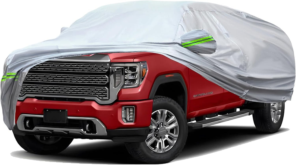 TUCAREST 6-Layers Heavy Outdoor Pickup Full Car Cover Hard Shell Zipper Design