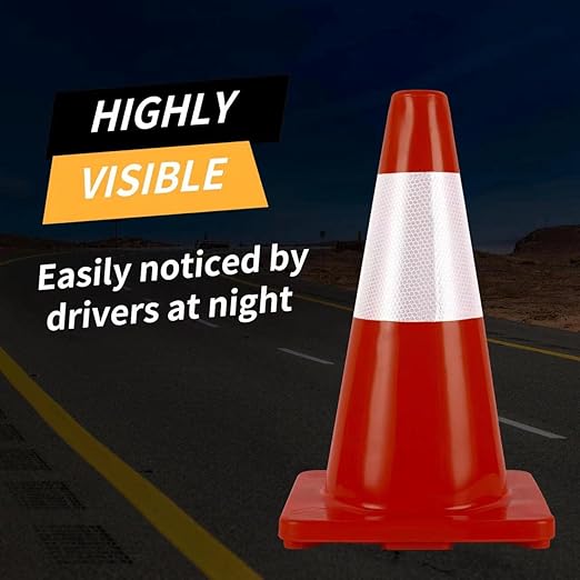 Traffic Cones 18 inch 12 Pack Safety Cones Orange - Image 3