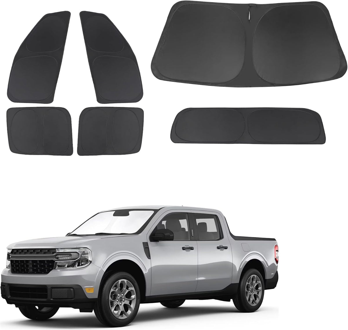 TINGLU Window Shades for Ford Maverick 2022-2024 2025 Accessories Car Side Full