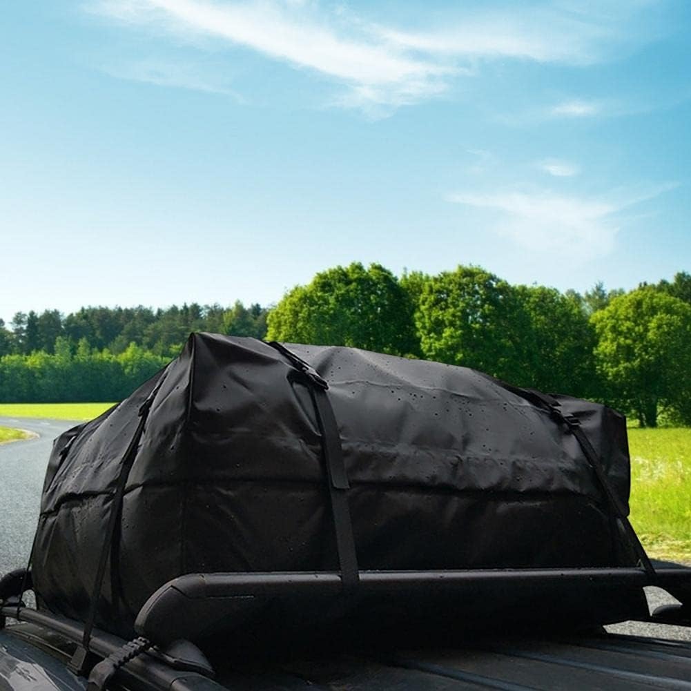 Car Rooftop Cargo 420D Waterproof Oxford Cloth Roof Luggage Bag Large Capacity Storage for Travel for