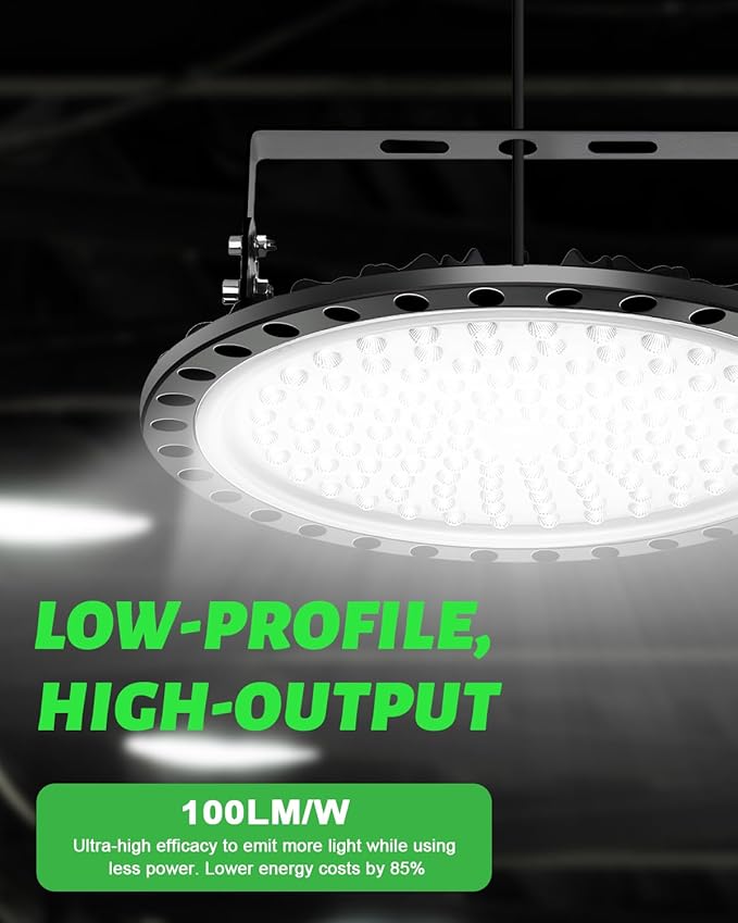 Viugreum High Bay LED Shop Lights, 300W UFO LED High Bay Light 30, 000LM 120V - Image 2