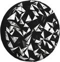 Black and White Glass Print Universal Spare Tire Cover for RV, Jeep | Wheel Protector Fits Rv, Trailer, Jeep, Shield Tires From Sun, Dirt And Rain For Outdoor Storage