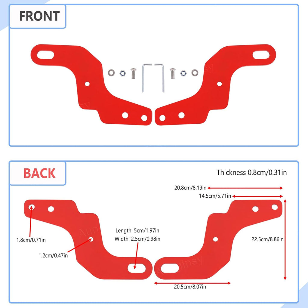Aunginsy 2PCS Rear Tow Hitch Receiver Hook Compatible with Toyota Tundra 2026 2025 2024 2023 2022, Red Rear Bumper Trailer Ring Towing Tow Hook Recovery Point Screw Trailer Hitch Exterior Accessories