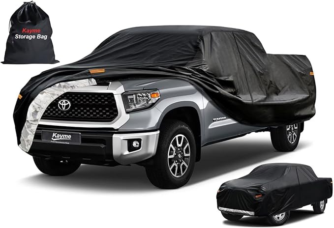 Kayme Truck Cover Custom Fit Toyota Tundra Regular Cab Short Bed. Full Exterior by kayme