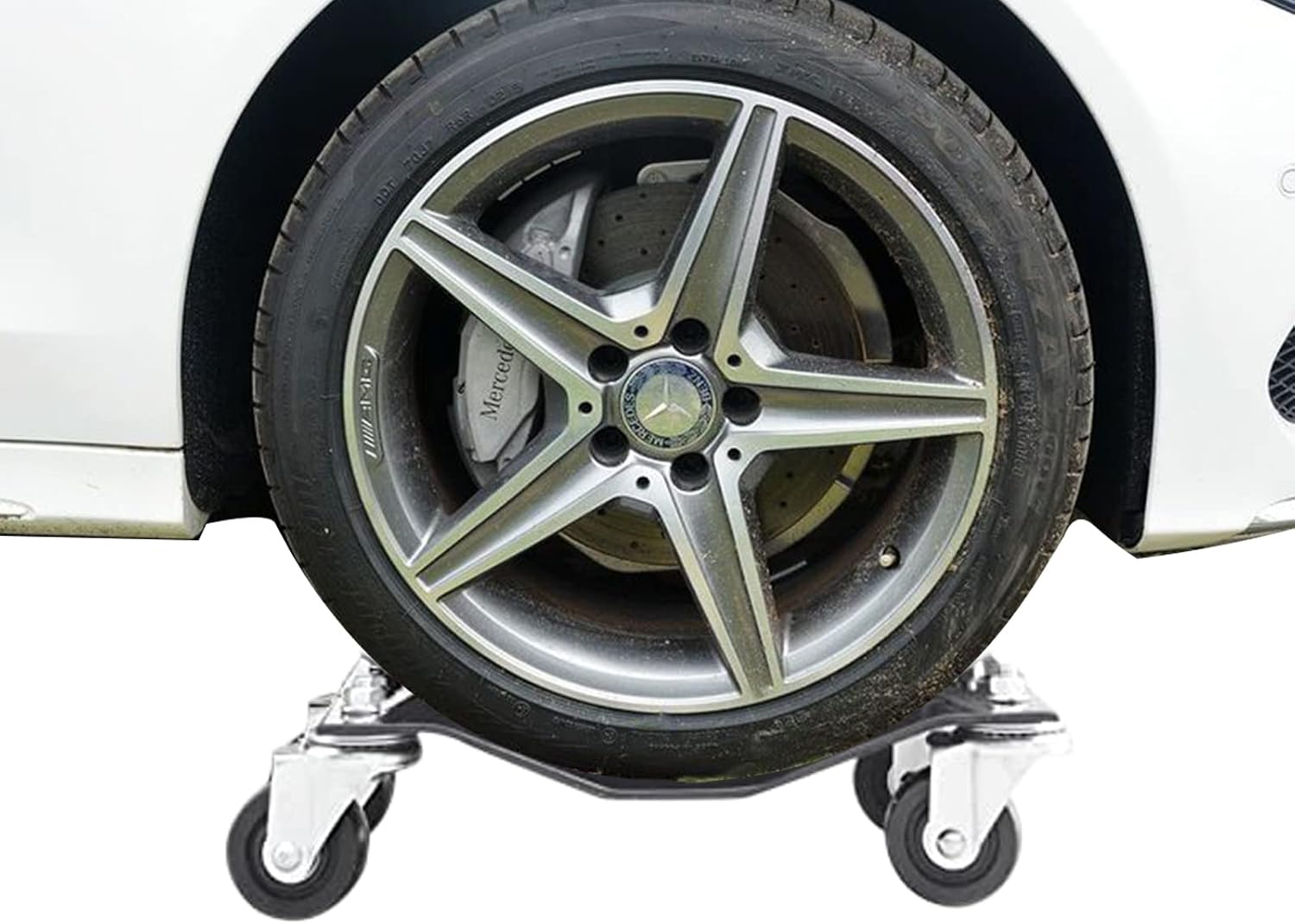 6000lbs Heavy Duty Car Wheel Dollies - 4 Pack Tire Skating Set (Gray + Metal) | Smooth Mobility: 4 universal swivel casters per dolly for 360-degree movement