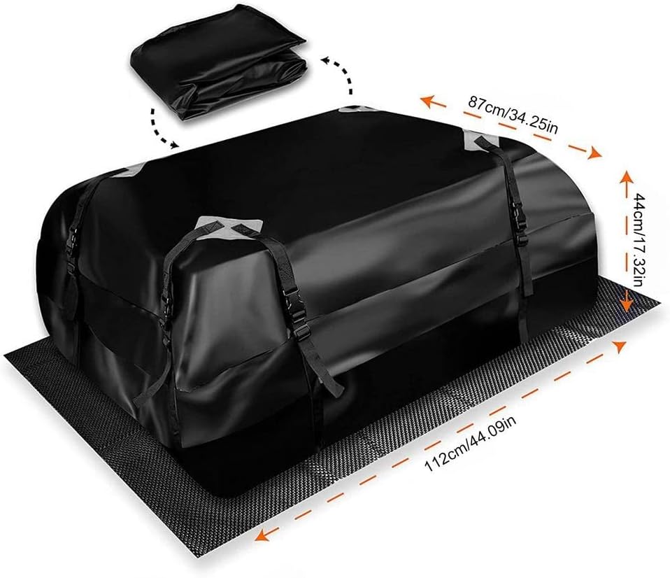 Car Rooftop Cargo 420D Waterproof Oxford Cloth Roof Luggage Bag Large Capacity Storage for Travel for