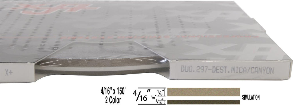 Universal Duo-Tone 0204297 - Auto Customizing 2 Color Dual Pinstripe - 4/16" x 150' (1/8” Stripe, 1/16" Gap, Then 1/16” Stripe) - 297-Desert Mica Metallic/Canyon Metallic