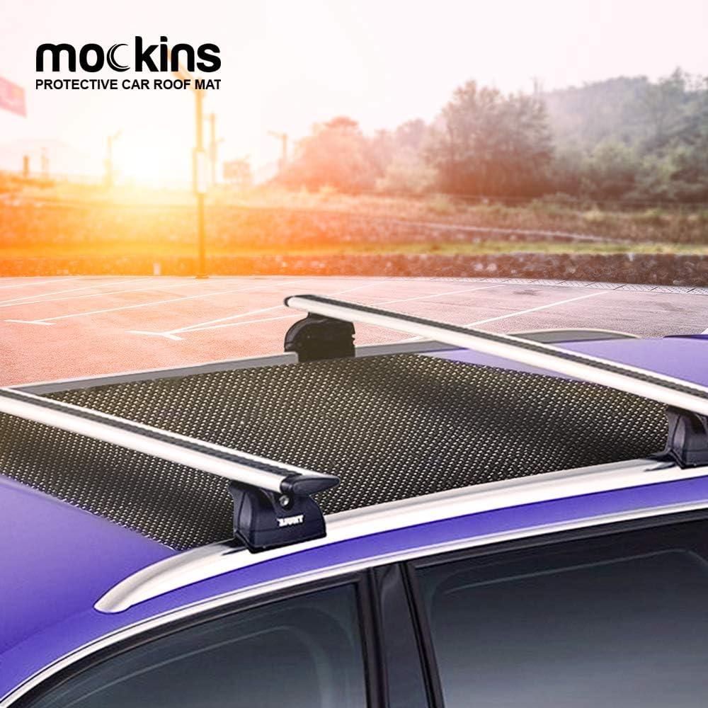 Mockins 43" x 39" Non-Skid Anti Slip Mat for Car Roof Cargo | Soft Roof Rack Pads | Auto Roof Mat & Cargo Liner for SUV Car Truck & Van | Customizable Multifunctional Anti Slip Car Mat