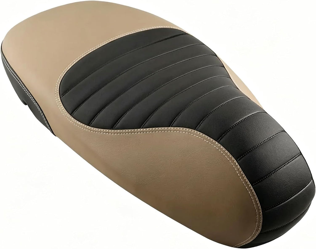 for Vespa Primavera Sprint 125 250 150 50 Leather Seat Cushion Thickened Sponge Insulation Seat Cover Protector (Champagne)